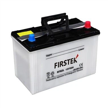 N70ZL 12V 75AH JIS sausi uzlādēts automašīnas akumulators